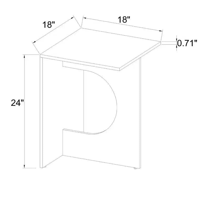 Table d'appoint effet marbre blanc - Threshold™