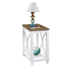 Table d'appoint Florence plateau Driftwood/cadre blanc - Breighton Home
