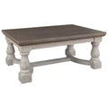 Havalance Coffee Table Gray/White - Signature Design by Ashley: Rustic Vintage Storage, Two-Tone Distressed Wood