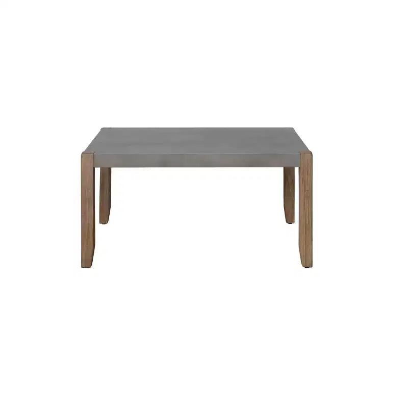 Table basse Davenport en similicuir et bois 36 po avec 2 tables de bout carrées Ambre clair - Meubles Alaterre : Ensemble 3 pièces industriel rustique