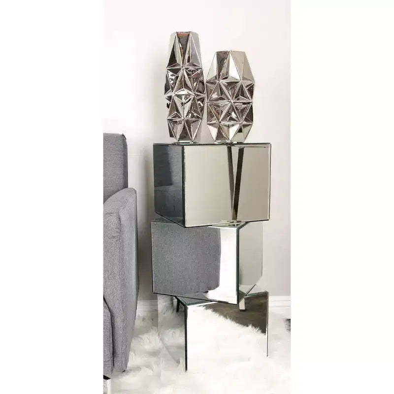 Table socle glamour Olivia et May Transparente