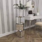 Table socle glamour Olivia et May Transparente