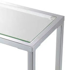 Table d'entrée/de vestibule Breighton Home Nadia en verre/chrome avec étagère