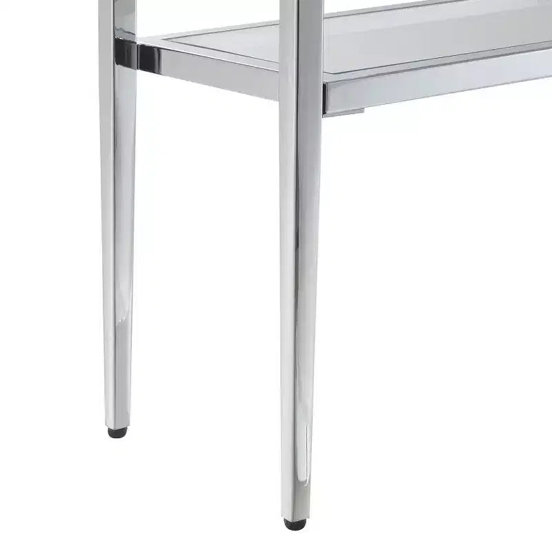 Table d'entrée/de vestibule Breighton Home Nadia en verre/chrome avec étagère