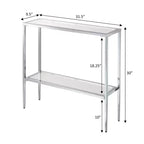 Table d'entrée/de vestibule Breighton Home Nadia en verre/chrome avec étagère
