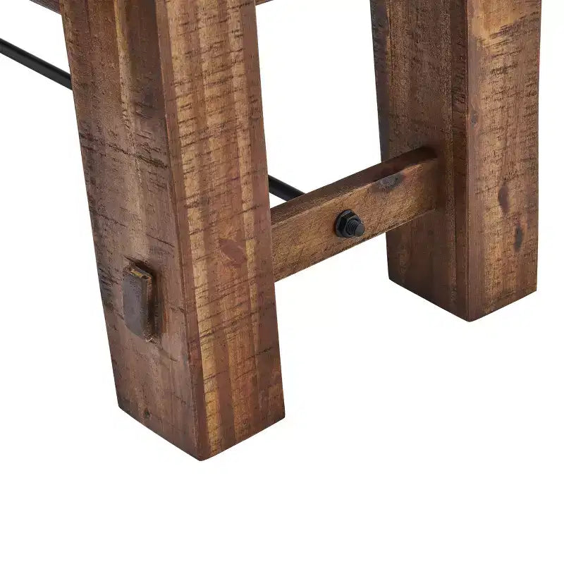 Durango Ensemble banc et étagère murale patère bois industriel marron foncé - Alaterre : Meuble d'entrée rustique, Rangement pour vestibule