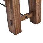 Durango Ensemble banc et étagère murale patère bois industriel marron foncé - Alaterre : Meuble d'entrée rustique, Rangement pour vestibule