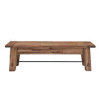 Durango Ensemble banc et étagère murale patère bois industriel marron foncé - Alaterre : Meuble d'entrée rustique, Rangement pour vestibule