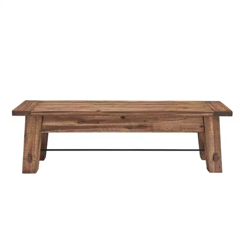 Durango Ensemble banc et étagère murale patère bois industriel marron foncé - Alaterre : Meuble d'entrée rustique, Rangement pour vestibule