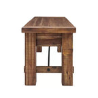 Durango Ensemble banc et étagère murale patère bois industriel marron foncé - Alaterre : Meuble d'entrée rustique, Rangement pour vestibule