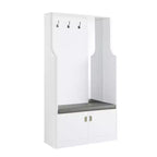 Buck 43" Hall Trees White High Gloss - Acme Furniture