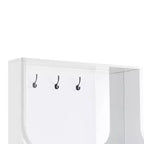 Porte-manteaux Buck 43" blanc laqué brillant - Meubles Acme