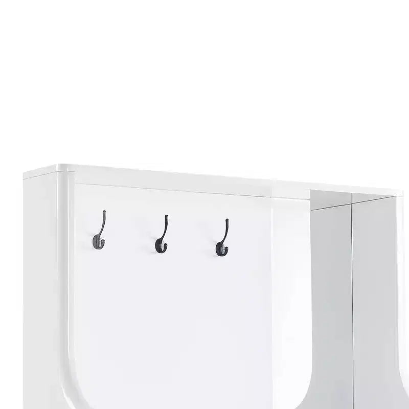 Porte-manteaux Buck 43" blanc laqué brillant - Meubles Acme