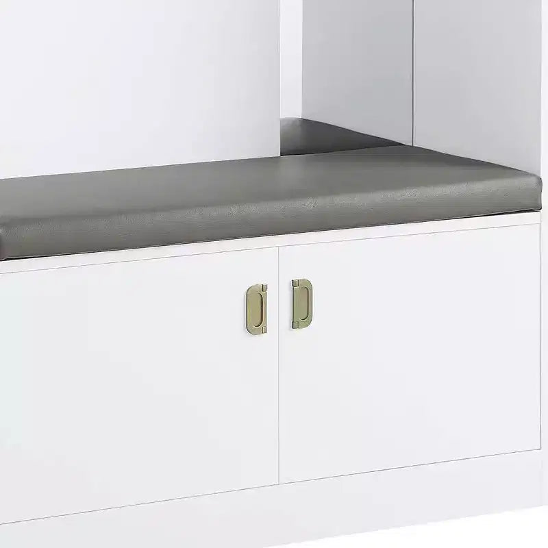 Porte-manteaux Buck 43" blanc laqué brillant - Meubles Acme