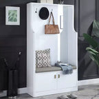 Porte-manteaux Buck 43" blanc laqué brillant - Meubles Acme