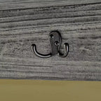 Patère murale en métal et bois Pomona de 48 po avec rangements, gris ardoise - Alaterre Furniture