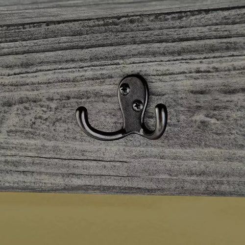 Patère murale en métal et bois Pomona de 48 po avec rangements, gris ardoise - Alaterre Furniture