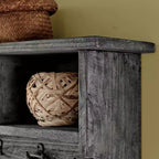 Patère murale en métal et bois Pomona de 48 po avec rangements, gris ardoise - Alaterre Furniture