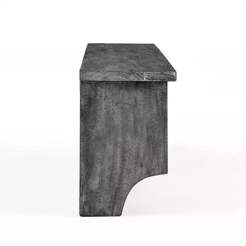 Patère murale en métal et bois Pomona de 48 po avec rangements, gris ardoise - Alaterre Furniture