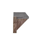 Alaterre Furniture Davenport - Patère de 102 cm avec étagère, Ambre Clair : Étagère murale moderne à niveaux, 5 crochets, cadre en bois