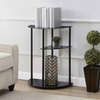 Breighton Home Designs2Go Table Console d'entrée Classique en Verre à 3 Niveaux, Noir/Noir