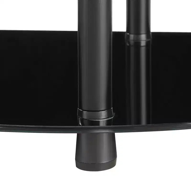 Breighton Home Designs2Go Table Console d'entrée Classique en Verre à 3 Niveaux, Noir/Noir