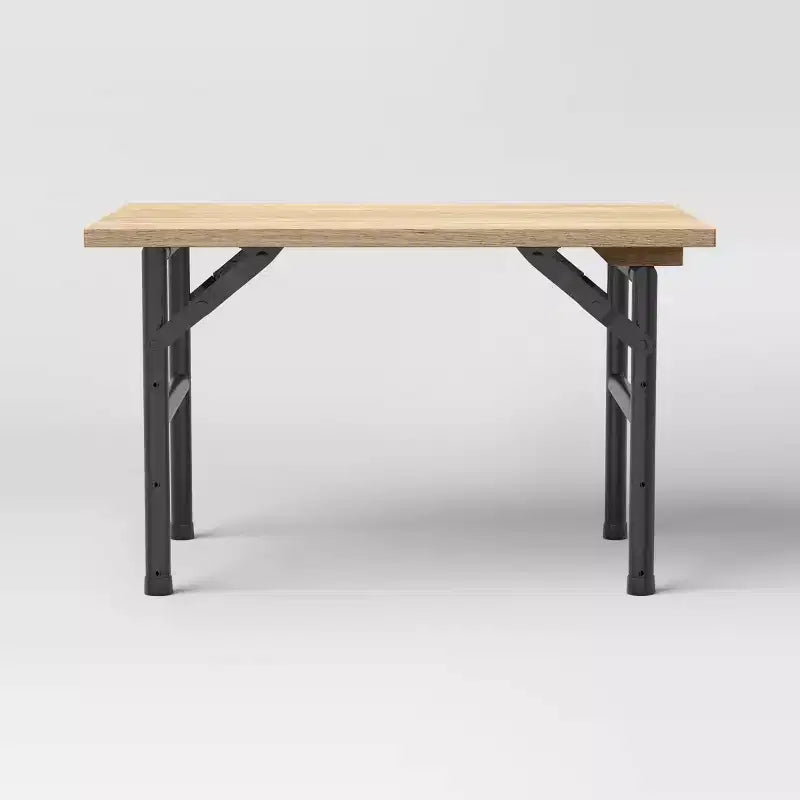 Table pliante de dortoir à hauteur réglable marron - Room Essentials