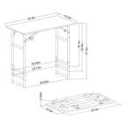 Table pliante de dortoir à hauteur réglable marron - Room Essentials