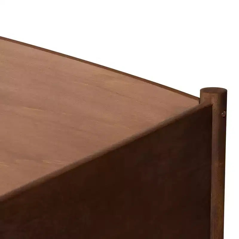 Lit de repos double Veles Wood avec lit gigogne frêne noyer – Baxton Studio : Design Mid-Century, Cadre en bois d'hévéa