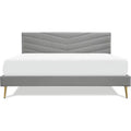 King Sidney Upholstered Platform Bed Gray - Adore Decor