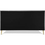 Lit plateforme tapissé King Sidney Gris - Adore Decor