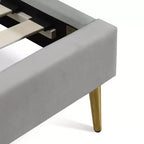 Lit plateforme tapissé King Sidney Gris - Adore Decor