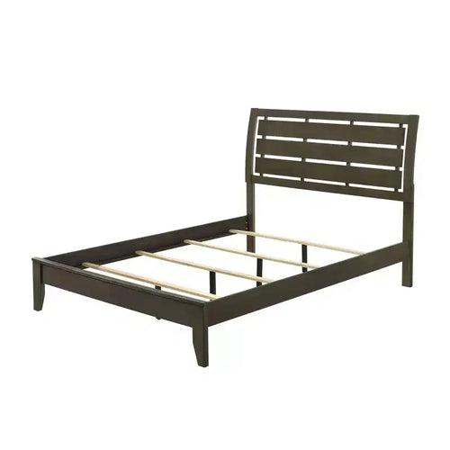Lit Queen 84" Ilana Gris - Acme Furniture : Revêtement toile, Cadre en bois, Garantie 60 jours