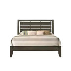 Lit Queen 84" Ilana Gris - Acme Furniture : Revêtement toile, Cadre en bois, Garantie 60 jours