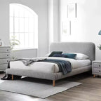 Lit Queen 87,8" Cleo Gris Bouclé - Acme Furniture