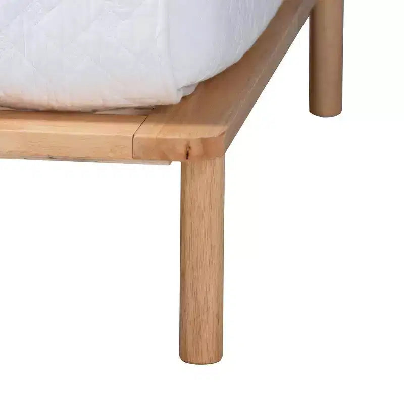 Baxton Studio Cadre de lit Queen Size Calhoun Marron naturel