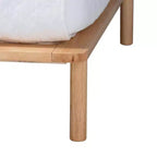 Baxton Studio Cadre de lit Queen Size Calhoun Marron naturel