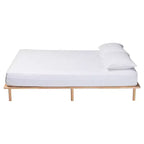 Baxton Studio Cadre de lit Queen Size Calhoun Marron naturel