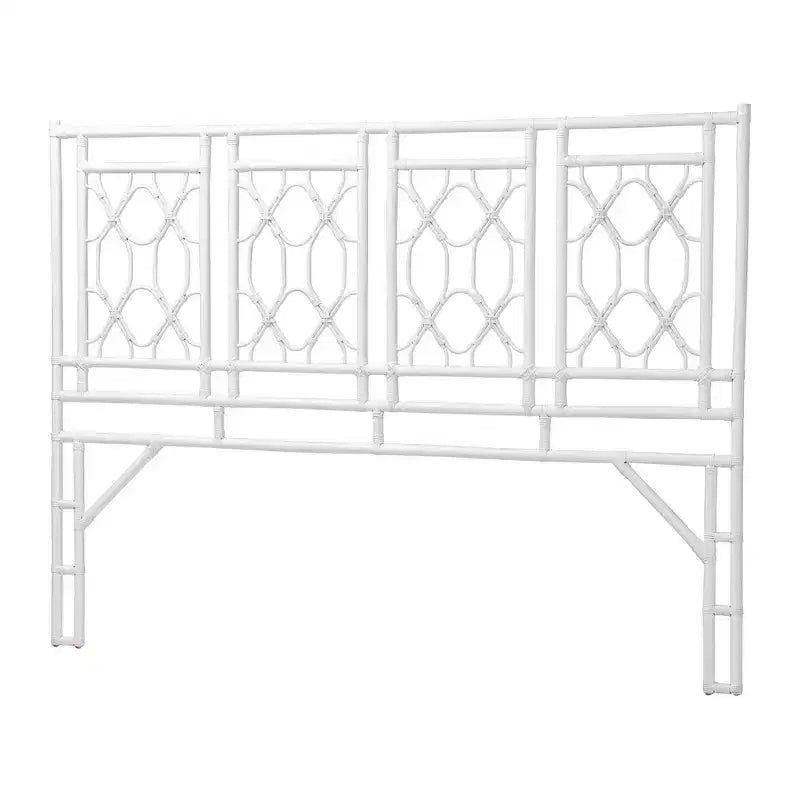 Tête de lit indépendante en rotin King Size Sampson bali & pari blanc