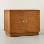 Grooved Mid-Century Decorative Storage Cabinet - Hearth & Hand™ with Magnolia