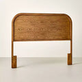 Queen Traditional Wooden Headboard Aged Oak - Hearth & Hand™ with Magnolia