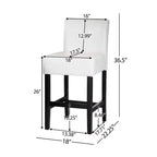 Ensemble de 2 tabourets de bar hauteur comptoir en cuir Lopez 64,7 cm - Christopher Knight Home