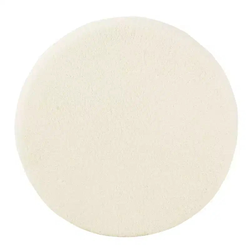 Cole Classics Pouf de rangement rond Pieds évasés en bois - HomePop