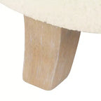 Cole Classics Pouf de rangement rond Pieds évasés en bois - HomePop