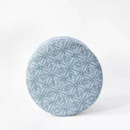 Cole Classics Pouf de rangement rond Pieds évasés en bois - HomePop