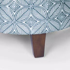 Cole Classics Pouf de rangement rond Pieds évasés en bois - HomePop