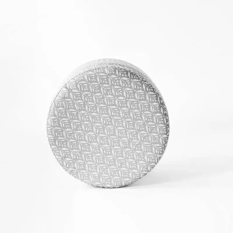 Cole Classics Pouf de rangement rond Pieds évasés en bois - HomePop