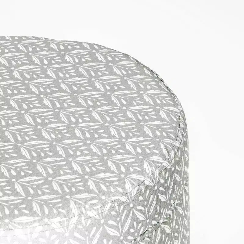 Cole Classics Pouf de rangement rond Pieds évasés en bois - HomePop