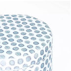 Cole Classics Pouf de rangement rond Pieds évasés en bois - HomePop
