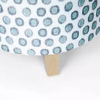 Cole Classics Pouf de rangement rond Pieds évasés en bois - HomePop